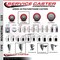 Service Caster 3.5'' Red Poly Swivel 1-1/4'' Expanding Stem Caster with Brake SCC-EX20S3514-PPUB-RED-PLB-114 - alternate 4
